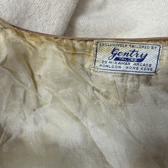 Cardigan Sweater Vintage 1950s Crewneck Cream Women Size S/M Floral Beadwork - Picture 11 of 16